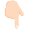 Backhand Index Pointing Down: Light Skin Tone Emoji 👇🏻 image - Facebook Messenger (2016) style