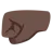 Left-Facing Fist: Dark Skin Tone