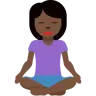 Woman In Lotus Position: Dark Skin Tone Emoji 🧘🏿‍♀️ image - Twitter / X (Twemoji) style