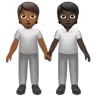 People Holding Hands: Medium-Dark Skin Tone, Dark Skin Tone Emoji 🧑🏾‍🤝‍🧑🏿 image - Apple style