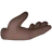 Palm Up Hand: Dark Skin Tone