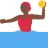 Woman Playing Water Polo: Dark Skin Tone