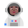 Man Astronaut: Medium-Dark Skin Tone Emoji 👨🏾‍🚀 image - Microsoft Classic 2D style