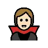 Vampire: Light Skin Tone Emoji 🧛🏻 image - OpenMoji style