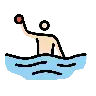 Man Playing Water Polo: Light Skin Tone Emoji 🤽🏻‍♂️ image - OpenMoji style
