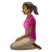 Woman Kneeling: Medium-Dark Skin Tone