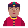 Person With Skullcap: Medium Skin Tone Emoji 👲🏽 image - Microsoft Classic 2D style