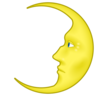 顔のついた第1四半期の月 Emoji 🌛 image - Emojidex style