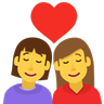Couple With Heart: Woman, Woman Emoji 👩‍❤️‍👩 image - Skype style