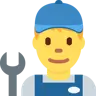 Man Mechanic Emoji 👨‍🔧 image - Twitter / X (Twemoji) style