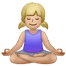 Woman In Lotus Position: Medium-Light Skin Tone Emoji 🧘🏼‍♀️ image - Samsung style
