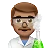 Man Scientist: Medium Skin Tone