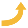 Эмодзи Стрелка, направленная вправо, затем изогнутая вверх ⤴ image - Emojidex style