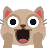 Face de chat lasse Emoji 🙀 image - Skype style