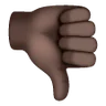 Thumbs Down: Dark Skin Tone Emoji 👎🏿 image - Samsung style