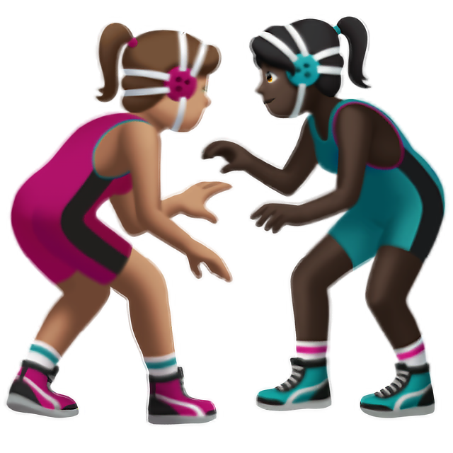 Women Wrestling: Medium Skin Tone, Dark Skin Tone