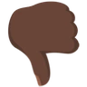 Thumbs Down: Dark Skin Tone Emoji 👎🏿 image - Facebook Messenger (2016) style