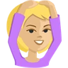Person Gesturing Ok: Medium-Light Skin Tone Emoji 🙆🏼 image - Facebook Messenger (2016) style