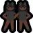 People With Bunny Ears: Dark Skin Tone
