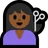 Person Getting Haircut: Medium-Dark Skin Tone
