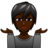 Person Shrugging: Dark Skin Tone