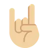 Sign Of The Horns: Medium-Light Skin Tone Emoji 🤘🏼 image - Twitter / X (Twemoji) style