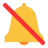 Cloche avec trait d’annulation Emoji 🔕 image - Microsoft Classic 2D style