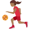 Woman Bouncing Ball: Medium-Dark Skin Tone Emoji ⛹🏾‍♀️ image - Twitter / X (Twemoji) style