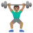 Man Lifting Weights: Medium Skin Tone