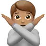 Person Gesturing No: Medium Skin Tone Emoji 🙅🏽 image - Apple style