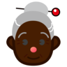Old Woman: Dark Skin Tone Emoji 👵🏿 image - Emojidex style