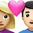 Couple With Heart: Woman, Man, Medium-Light Skin Tone, Light Skin Tone