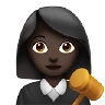 Woman Judge: Dark Skin Tone Emoji 👩🏿‍⚖️ image - Apple style