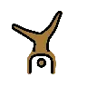 Person Cartwheeling: Medium-Dark Skin Tone Emoji 🤸🏾 image - OpenMoji style