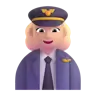 Woman Pilot: Medium-Light Skin Tone Emoji 👩🏼‍✈️ image - Microsoft 3D Fluent style
