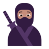 Ninja: Medium Skin Tone Emoji 🥷🏽 image - Microsoft Classic 2D style