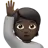 Person Raising Hand: Dark Skin Tone