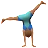 Man Cartwheeling: Medium Skin Tone