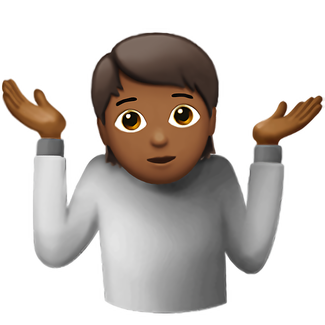 Person Shrugging: Medium-Dark Skin Tone