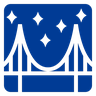 Puente en la noche Emoji 🌉 image - Docomo style