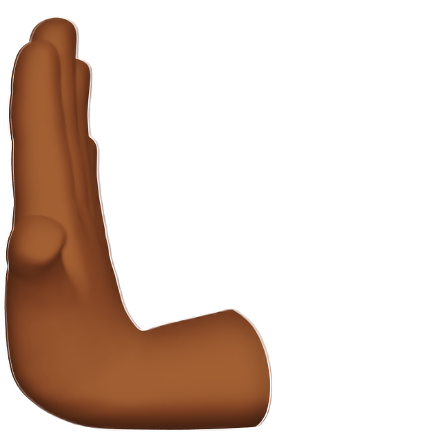 Leftwards Pushing Hand: Medium-Dark Skin Tone