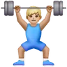 Man Lifting Weights: Medium-Light Skin Tone Emoji 🏋🏼‍♂️ image - Samsung style