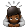 Person Bowing: Medium-Dark Skin Tone Emoji 🙇🏾 image - Huawei Harmony OS style