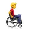 Man In Manual Wheelchair Facing Right Emoji 👨‍🦽‍➡️ image - Apple style