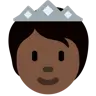 Person With Crown: Dark Skin Tone Emoji 🫅🏿 image - Twitter / X (Twemoji) style