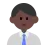 Man Office Worker: Dark Skin Tone