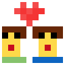 Couple With Heart: Man, Man Emoji 👨‍❤️‍👨 image - SerenityOS style