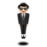 Person In Suit Levitating: Light Skin Tone Emoji 🕴🏻 image - Apple style