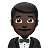 Man In Tuxedo: Dark Skin Tone