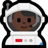Man Astronaut: Dark Skin Tone Emoji 👨🏿‍🚀 image - Microsoft Windows 10 Segoe UI Emoji style